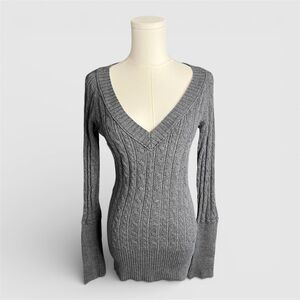 American Eagle Grey Cable Knit Sweater Bella Swan Swancore Preppy
